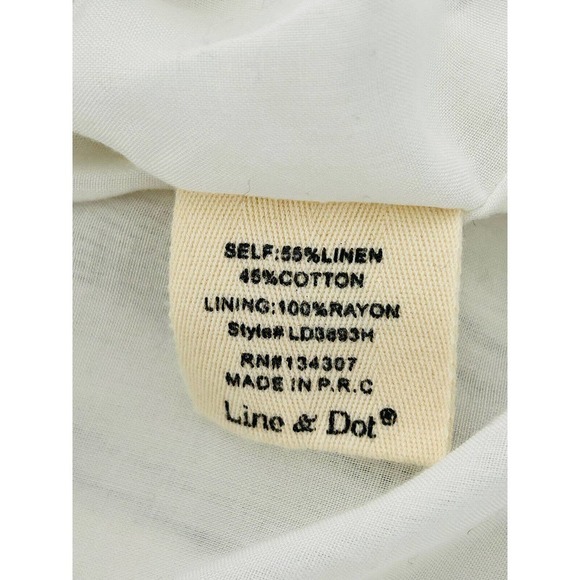 Line and Dot | Womens White One Shoulder Fit & Flare Edna Mini Dress Size Medium - Picture 12 of 13